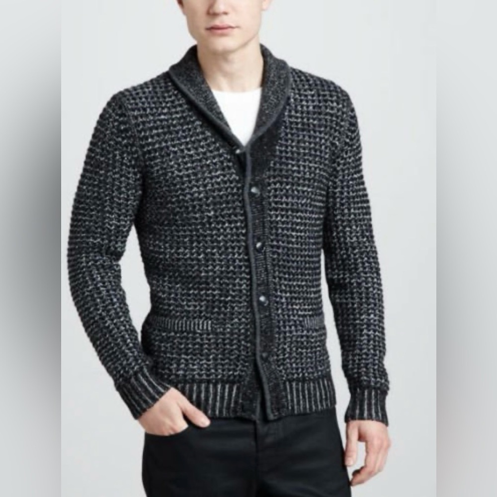 Rag & Bone Black and Gray Knit Cardigan 🩶